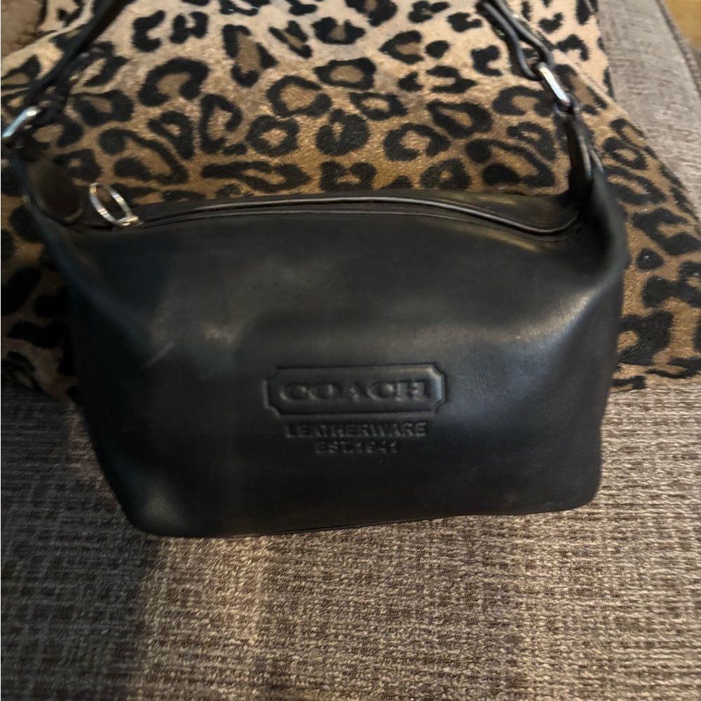 Coach Black Leather Belt Bag